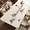 Novo jogo americano de mesa de jantar em couro estilo chinês, lavável, à prova d'água, resistente a óleo, protetor de mesa estilo americano, luxo leve com toque de alta qualidade, jogo americano para mesa de centro