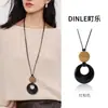 Collar de Cerámica Estilo Bohemio, Cadena Larga para Suéter Estilo Étnico Exótico Vintage, Cadena para Clavícula, Cadena para el Cuello, Exclusivamente para Ventas Transfronterizas