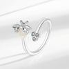 Anillo Abierto Panal Libélula Piedra Luna Transfronterizo Amazon Simple Personalidad Ajustable Comercio Exterior Europeo y Americano