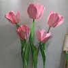 Flores de Tulipán Artificiales Grandes Hechas de Eva, Impermeables para Decoración de Escenas Exteriores, Flores Falsas para Exhibición en Centros Comerciales, Flores Artificiales de Eva