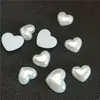 Blanco Alto Brillo Medio Corazón Hecho a Mano DIY Accesorios para Joyería Medio Corazón Durazno ABS Imitación Perla Accesorios Clásicos para el Cabello