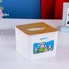Fábrica em estoque Caixa de Papel Higiênico Multifuncional Doméstica para Banheiro com Tampa Tampa Simples de Madeira Caixa de Lenços Logo Imprimível