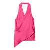 Comércio Exterior Transfronteiriço 2026 Primavera Novo Estilo Europeu e Americano Design Elegante Nicho Versátil Top de Gola Halter Costas Nuas para Mulheres