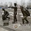 Escultura de Fibra de Vidrio de un Obrero de Muelle Imitando Cobre, Estatua Grande de Bronce Fundido de un Obrero de Muelle, Estatua de Gente Trabajadora