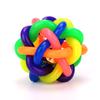 Brinquedo para Animais de Estimação Bola Colorida com Sino, Bola de Borracha Arco-Íris para Dentição com Som, Brinquedo para Cães Bola Trançada Resistente a Mordidas Atacado