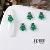 Nuevos accesorios navideños de resina con dibujos animados para decoración de uñas, bonitos alces, muñecos de nieve y árboles de Navidad con alta textura.