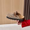 Plataforma Buccan Chinelos Toe Meio Chinelo Sapatos Femininos 2025 Primavera Novo Cyber Celebratory Retro Outwear Denim Buccan Sapatos