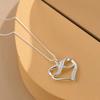 Collar de amor transfronterizo de 8 caracteres no se desvanece moda nicho femenina simple de alta gama colgante de amor cadena caliente al por mayor
