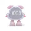 Despertador Divertido da Dora Relógio de Cabeceira com Atmosfera Luz Noturna Quarto de Dormir Mesa Display Digital Carregamento USB Despertador com Contagem Regressiva