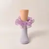 Calcetines de Princesa Brillantes de Nuevo Estilo de Verano para Danza Calcetines Infantiles Calcetines de Algodón Transpirables Finos de Verano para Niñas Calcetines con Borde de Encaje Venta al por Mayor