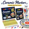 Set de Marcadores de Pintura Cerámica Impermeable Cerámica Pintura Piedra Graffiti DIY Bolígrafo de Pintura Bolígrafo Marcador Base Agua