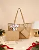Bolsa Grande Fresca y Dulce para Mujer 2026 Nuevo Set de 3 Piezas Bolso Tote Casual de Viaje Bolso de Hombro Billetera