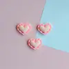 Nova série de amor de renda tridimensional diy cola de creme capa de celular anel corda de cabelo presilha de cabelo acessórios de resina
