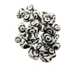 8 * 12 mm blanco y negro tres ojos Cuentas Cielo cuentas de arroz Jade cuentas sueltas ágata cuentas luantong pulsera joyería cuentas