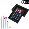 Amazon Acero Inoxidable Vajilla Portuguesa 4 Piezas Transfronterizo Hotel Vajilla Occidental Caja de Regalo Cuchillo para Carne Tenedor Cuchara Venta al por Mayor