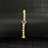 Pulsera de Cadena de Tenis con Diamantes Incrustados de Trébol de Cuatro Hojas Hip-Hop para Mujer, Pulsera de Alta Gama, Pulsera, Joyería para Manos, Accesorios Populares Transfronterizos