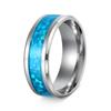 Fuente de Productos de Amazon, Estándar Europeo y Americano Talla Us Joyería de Acero Inoxidable, Ópalo Imitación Azul, Anillos y Pulseras de Acero Inoxidable para Hombres y Mujeres