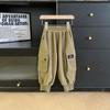 Pantalones Xianao 2024 primavera nuevos para niños, pantalones casuales con bolsillos grandes y etiquetado personalizado para niños, pantalones deportivos atractivos para niños
