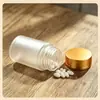 Fabricante Original Botella Esmerilada de 160 ml Color Dorado con Tapa de Rosca Botella de Plástico Grado Alimenticio Botella para Cápsulas Granuladas Suplemento de Salud