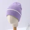 Nuevos Gorros de Punto para Hombre Otoño e Invierno, Gorros Cálidos de Lana Jacquard Bloque de Color, Gorros de Invierno Versátiles Estilo Coreano para Circunferencia de Cabeza Grande para Mujer