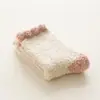 Meias de Lã Coral Quente para Mulheres Espessadas Meias de Chão para Dormir Meias de Lã de Cano Médio Meio Lado Casuais