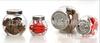 Botella Plana Creativa de Tambor de 180 ml Botella de Vidrio para Bebidas Tarro para Almacenar Té Aromático Botella Plana de Tambor para Miel Botella de Vidrio para Condimentos