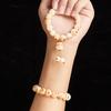Jade Blanco Bodhi Carbón Garra de Gato Pulsera de Gato Cuerda de Mano para Mujer Regalo para Novia Lindo