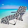 Exquisito producto nuevo, funda de microfibra para silla de playa, toalla reclinable, impresión digital 3D, serie con estampado de leopardo, bolsa para toalla de playa