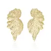 Pendientes de Hoja Plegados Tridimensionales de Moda Europea y Americana para Mujer Estilo Trendy Ins Pendientes Exagerados Distintivos