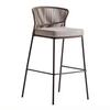 Silla de Bar Escandinava Moderna para Exterior Ocio Silla Alta de Bar Balcón Restaurante al Aire Libre Cafetería Silla de Bar Net Red
