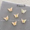 Decorações Populares para Unhas Artísticas de Borboleta 3D, Strass Transparentes Iridescentes, Decorações de Unhas Estilo Celebridade da Internet, Atacado Transfronteiriço