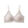 Loja de 15 anosLingerie feminina para seios pequenos, push-up, respirável, suporte suave, sem costura, alças finas, suporte lateral, sutiã, transfronteiriço