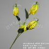 Yellow Artificial Flower Bouquet Wedding Scene Rose Butterfly Orchid Floral DIY Materials Decoration Props