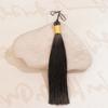 Borla redonda de seda helada de poliéster de 12 cm con hilo dorado, borla de seda helada, borla para Hanfu cheongsam hecha a mano, adornos colgantes de borla de solapa a presión, venta al por mayor