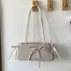 Nova Bolsa de Ombro/Transversal com Estampa de Leopardo e Laço 2026, Design de Nicho de Alto Padrão, Bolsa Versátil para o Dia a Dia Feminina