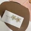 Aretes de plata S925 tejidos a mano con cuentas de cristal, aretes de hada con mariposas y flores, aretes dulces y femeninos B411