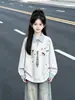 Sudadera de Otoño para Niñas 2026, Popular Estilo Coreano Universitario Cuello Polo Manga Larga para Niños Mayores, Ropa de Primavera y Otoño