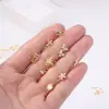 Argola de Nariz em U Moda Transfronteiriça Europeia e Americana com Clipe de Nariz de Diamante Estrela Coração Não Perfurante Olho de Demônio Argola Falsa para Nariz