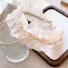 Temperamento Corea del Sur Alto Grado Sensación Malla Encaje Tridimensional Diadema Suave Elegante Parte Superior Craneal Alta Perla Presión Diadema Joyería