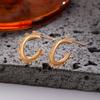 Brincos de Cobre Banhados a Ouro para Mulheres para Comércio Exterior Transfronteiriço, Design de Nicho com Diamantes Coloridos, Brincos Elegantes para Mulheres, Acessórios de Orelha de Luxo Leve