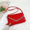 Bolso bandolera para mujer 2024 nueva moda axila bolso cuadrado pequeño para mujer textura plisada cadena bolso de hombro bolso mensajero