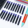 Bolsa de tinta apagável com luz da manhã para alunos do ensino fundamental caneta especial bolsa de tinta preta bolsa de tinta substituível universal 3,4 mm tinta azul