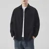 Camisa de Lino de Imitación de Manga Larga Estilo Old Money para Hombre, Nueva Chaqueta Ligera Holgada Japonesa para Primavera y Otoño con Cuello de Solapa