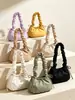 Bolsa de ombro de moda para o outono de 2026, para o trabalho, transfronteiriça, para mulheres, versátil, leve, bolsa casual de lona com cordão