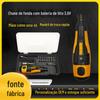 Chave de fenda elétrica doméstica recarregável, pequena chave de fenda multifuncional, chave de fenda elétrica de lítio, manual, autointegrada