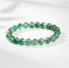 Pulseira de Cristal de Morango Natural, Tom Rosa Delicado e Feminino, Material de Miçangas Artesanal, Presente Popular para Casais Atacado