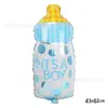 Cochecito de bebé transfronterizo huella de pie botella globos de papel de aluminio primer cumpleaños del bebé revelación de género globos de cumpleaños al por mayor