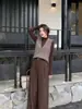 Xiu Xixi 2026 Otoño Nuevo Estilo Coreano Cuello en V Elegante Chaleco Base de Lana de Oveja Top para Mujer K86908