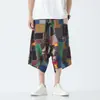 2026 Verano Nuevo Transfronterizo Hombres Estampados Pantalones de Pierna Ancha Estilo Chino Comercio Exterior Tallas Grandes Moda Hombres Pantalones Harem