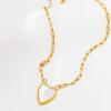 2023 primavera y verano pieza de concha de alta calidad cadena de suéter de amor collar corto de moda de acero de titanio joyería de moda elegante